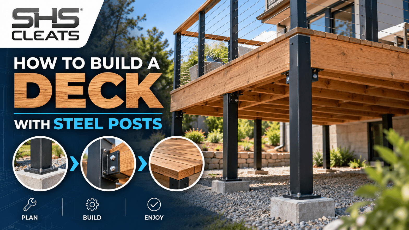 How to build a deck with steel Posts